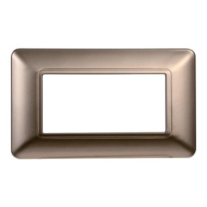 Ettroit Kompatible Abdeckrahmen Bticino Matix 4 Module Kunststoff Bronze-Farbe
