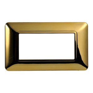 Ettroit Kompatible Abdeckrahmen Bticino Matix 4 Module Kunststoff Gold Glänzend Farbe