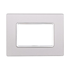 Ettroit Kompatible Abdeckrahmen Bticino Matix 3 Module Glas Silber Farbe