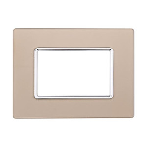Ettroit Kompatible Abdeckrahmen Bticino Matix 3 Module Glas Gold Farbe
