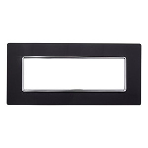 Ettroit Kompatible Abdeckrahmen Bticino Matix 6 Module Glas Schwarz Farbe