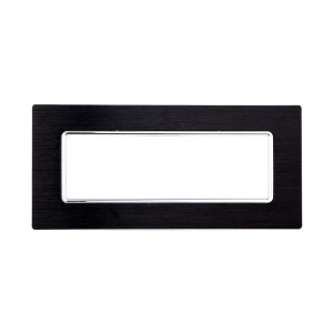 Ettroit Mt86602 6p Aluminiumplatte, Schwarze Farbe, Kompatibel Mit Bticino Matix