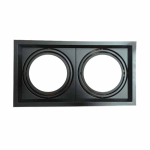V-Tac Gehäuse Quadratisch Einstellbar Für Led 2xar111 Mod. Vt-7222-Sku 3582 Schwarz