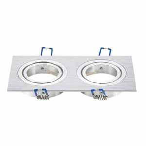 V-Tac 2*gu10 Beschlag Quadrat Einstellbar Aluminium  Mod. Vt-783sq Sku 3608 Aluminium