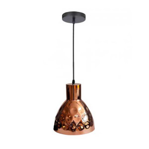 V-Tac Vt-8220 Led Chandelier Cone Lampenfassung 1mt E27 Spiegel Roségold D:220mm Sku 3711