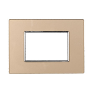 Ettroit An84311 Glasplatte Moon Serie 3p Goldfarbe Kompatibel Mit Bticino Axolute