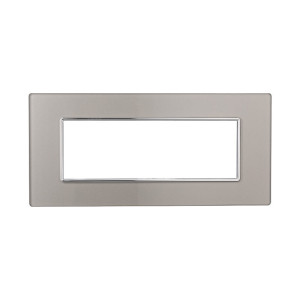 Ettroit An84606 Glasplatte Moon Serie 6p Silber Kompatibel Mit Bticino Axolute