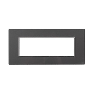 Ettroit An84610 6p Glasplatte, Serie Moon, Dunkle Stahlfarbe, Kompatibel Mit Bticino Axolute