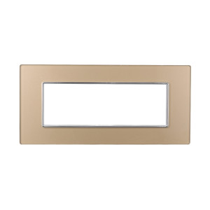 Ettroit An84611 Glasplatte Moon Serie 6p Goldfarbe, Kompatibel Mit Bticino Axolute