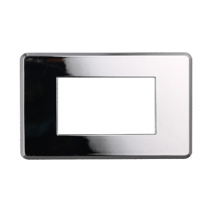 Ettroit An87413 Slim Thin 4p Platte Moon Series, Polierte Chromfarbe, Kompatibel Mit Bticino Axolute Air