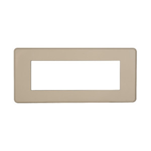 Ettroit An87609 Slim Thin Plate 6p Sandfarbe, Kompatibel Mit Bticino Axolute Air