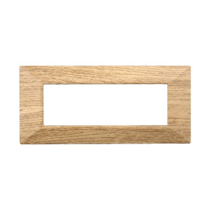 Ettroit An90605 6p Pyramidenplatte, Dunkles Holz, Farbe Moon-Serie, Kompatibel Mit Bticino Axolute