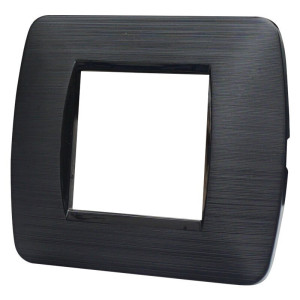Ettroit Ln85214 2p Kunststoffplatte, Mattschwarz, Kompatibel Mit Der Bticino Living Light Space-Serie