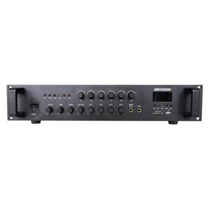 Hikvision Ds-Qae0a120g1-Vb6/eu 120w 6-Zonen-Analog-Pa-Verstärker Mit Bluetooth, Usb, Unabhängiger Lautstärkeregelung Und Rackmontage