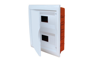 Faeg 24-Modul-Unterputz-Schalttafel Mit Weißem Rahmen Und Tür 315x365x80mm Ip40  - Fg14624