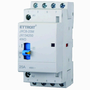 Ettroit Jx134250 Haushaltsschütz 4no 4p 25a 220v 50hz Ac Din Mit Manuellem Steuerschalter