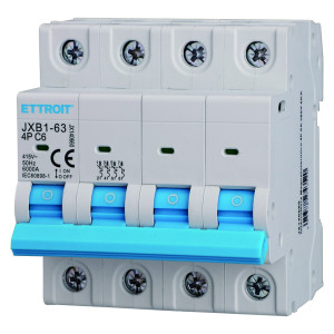 Ettroit 4-Poliger Leitungsschutzschalter 4p C6 6 A 6 Ka Iec60898-1 Jx140660