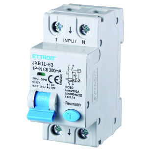 Ettroit Differenzialer Magnetischer Thermoschalter 1p+n 6a 300ma 220v 6ka 2 Din-Module – Jx270663
