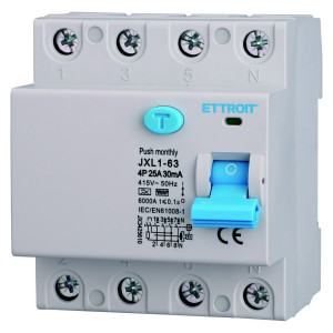 Ettroit Pure Differenzial-Leistungsschalter 4p 25a 30ma 380v 6ka Kurve F - Jx3425610