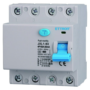 Ettroit Pure Differenzial-Leistungsschalter 4p 63a 30ma 380v-6ka Kurve F - Jx3463610