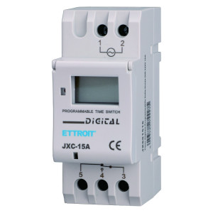 Ettroit Programmierbarer Digitaler Timer, Din-Schiene, 220 V, 16 A, Mit Anzeige, Bis Zu 8 Programme – Jx601516