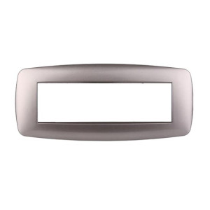 Ettroit Bticino Livinglight Kompatible Platte 7 Schlanke Kunststoffmodule, Titanfarbe - Ln87708
