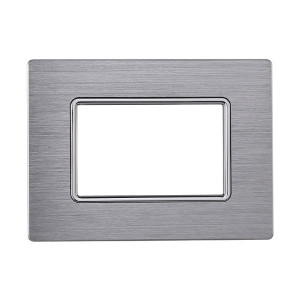 Ettroit Mt86317 Aluminiumplatte Solar Serie 3p, Farbe Silber, Poliert, Kompatibel Mit Bticino Matix