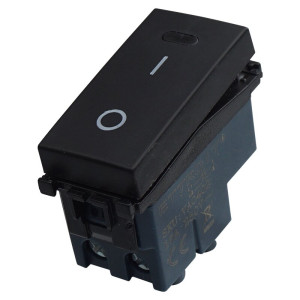 Ettroit 2p 16a 0-1 Bipolarer Schalter, Farbe Schwarz, Kompatibel Mit Vimar Arke Va0402