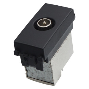 Ettroit Tv-Stecker Männlich, Farbe Schwarz, Kompatibel Mit Vimar Arke Va2250