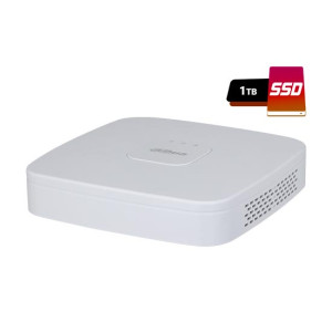 Dahua Xvr5104c-I3-1 Pro-Serie Ai Smart 1u Wizsense 2k Hd+ 4ch 5mp 5in1 P2p Smd Plus Gesichtserkennung Ivs Iot Inklusive 1tb Ssd
