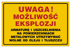 JD054 Uwaga!Możliwość eksplozji