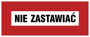 BC124 Nie zastawiać
