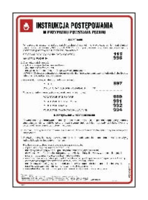 DB003 Instrukcja postępowania w przypadku powstania pożaru