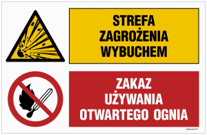 OI036 Strefa zagrożenia wybuchem, Zakaz używania otwartego ognia