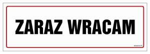 NC137 Zaraz wracam
