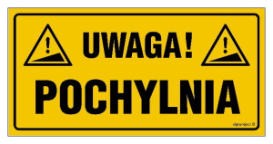 NC084 Uwaga pochylnia