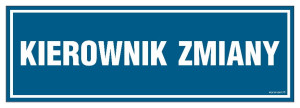 PA112 Kierownik zmiany