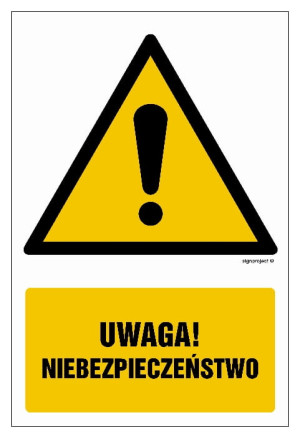 GF001 Uwaga niebezpieczeństwo