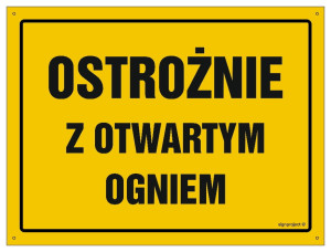 OA140 Ostrożnie z otwartym ogniem