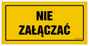 OA192 Nie załączać