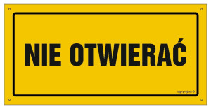 OA189 Nie otwierać