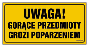 ND030 Uwaga gorące przedmioty grozi oparzeniem