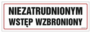 NC002 Niezatrudnionym wstęp wzbroniony