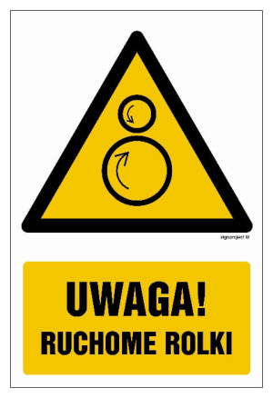 GF078 Uwaga! Ruchome rolki