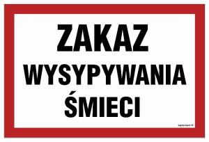 OD020 Zakaz wysypywania śmieci