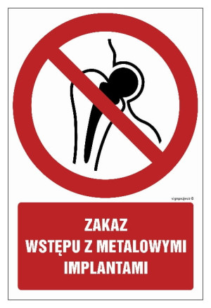 GC069 Zakaz wstępu zmetalowymi przedmiotami