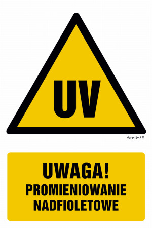 GF051 Uwaga promieniowanie nadfioletowe