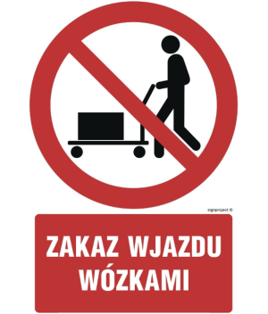 GC065 Zakaz wchodzenia z wózkami