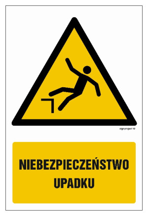 GF021 Uwaga niebezpieczeństwo upadku