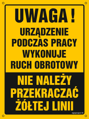 OA169 Uwaga! Ruch obrotowy urządzenia nie przekraczać żółtej linii OA169_200x267_FN FN - Folia samoprzylepna